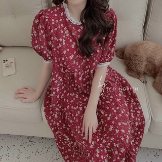 ĐẦM BABYDOLL HOA NHÍ ĐỎ