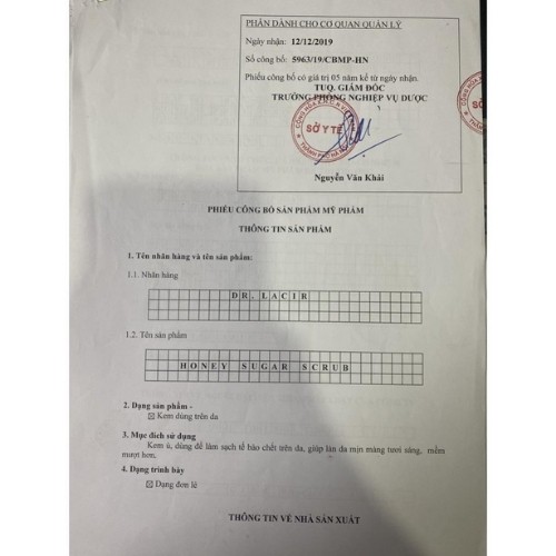Tẩy Da Chết Sinh Học HONEY SUGAR SCRUB Dr Lacir 120g | BigBuy360 - bigbuy360.vn