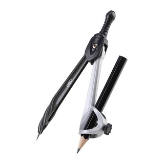 Bộ Compa học sinh DELI, Đen - Gồm 8 dụng cụ EG30404