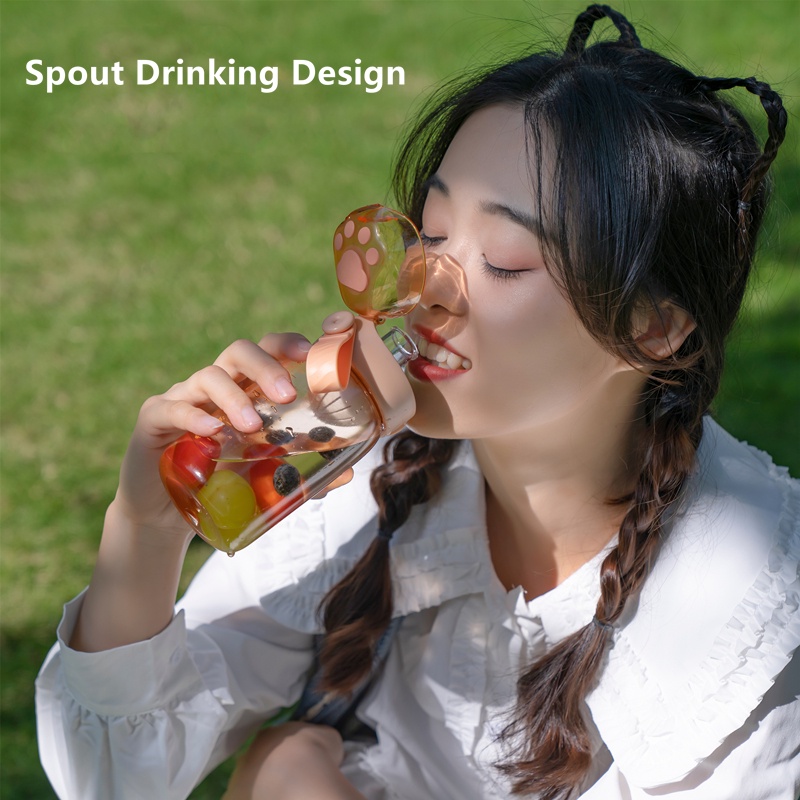 Bình đựng nước trái cây Diller D45 (350ml) không chứa BPA có nắp đậy chống tràn