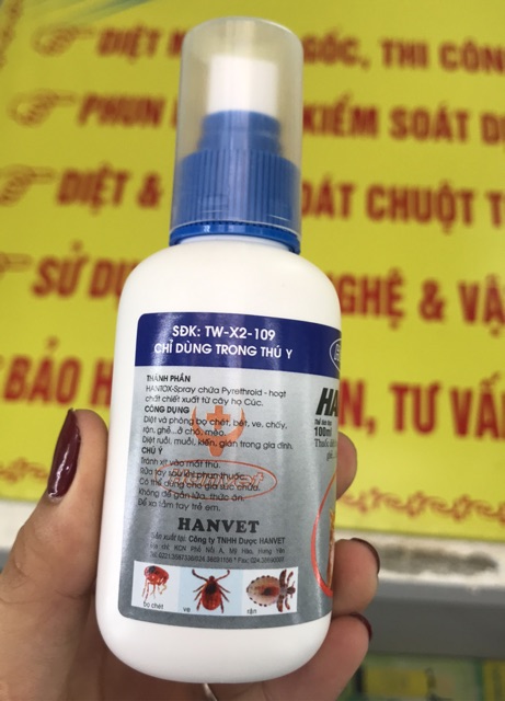 Thuốc diệt ve chó Hantox spray 100ml