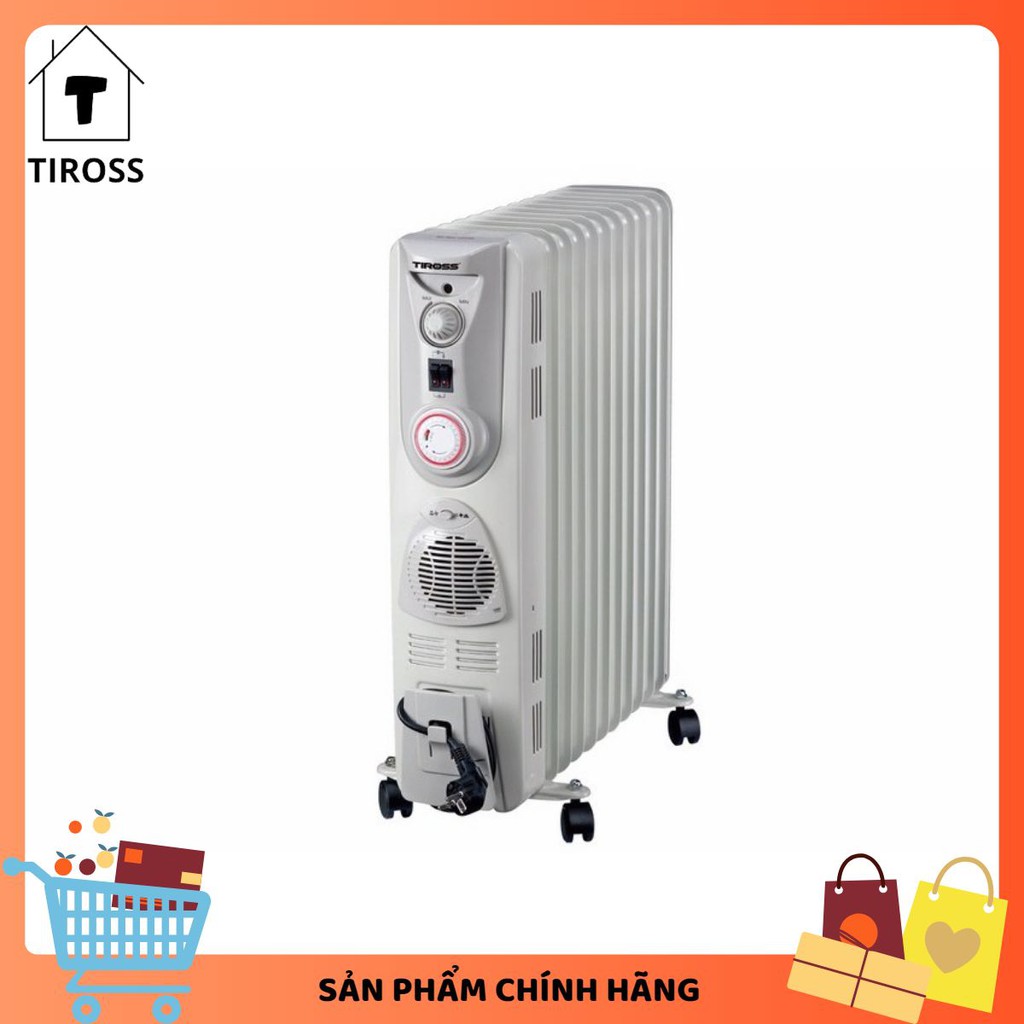 [Tiross123] Lò Sưởi Dầu 11 Thanh Tiross TS920  Công Suất 2300W, Hẹn Giờ, Quạt Gió Sản Phẩm Chính Hãng, Bảo Hành 12 Tháng