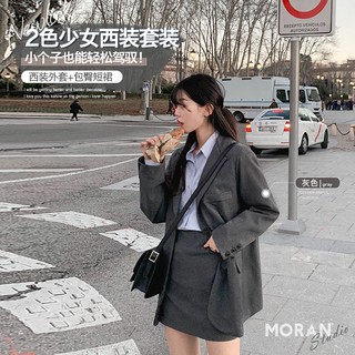 Set Blazer MORAN style trẻ trung Hàn Quốc cá tính năng động thu đông