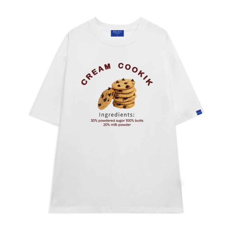 Áo thun CottonFull size tay ngắn Oversize Cream