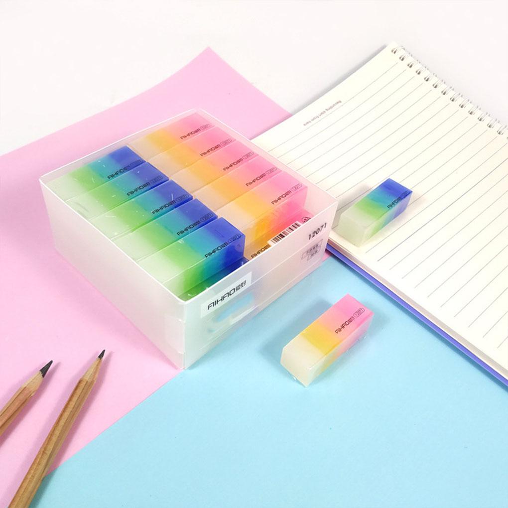 Cục Tẩy Bút Chì Dạng Thạch Trong Suốt Màu Cầu Vồng Dành Cho Trẻ Em