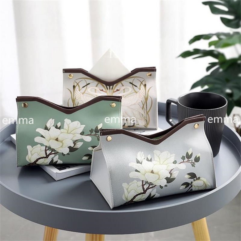 Hộp Da Đựng Khăn Giấy Cuộn Để Bàn Tiện Dụng