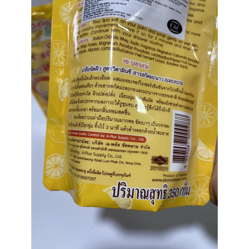 Muối Tắm Sữa Bò Tẩy Tế Bào Chết Body A Bonne Spa Milk Salt Thái Lan 350gr - Tẩy Da Chết Body Muối Bò Chính Hãng