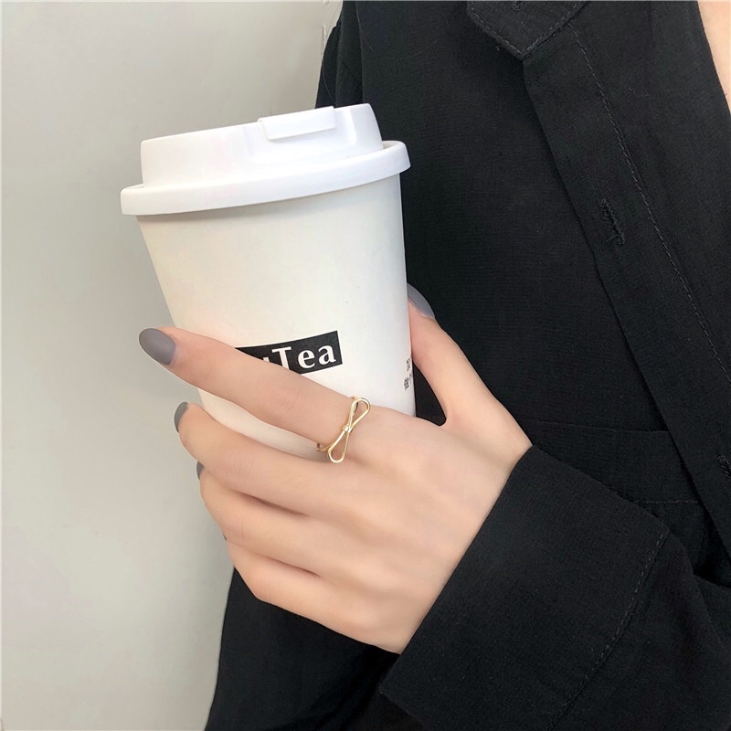 Nhẫn Hình Nơ Xinh Xắn Phong Cách hàn Quốc [ CHUỘT LƯỜI SHOP]