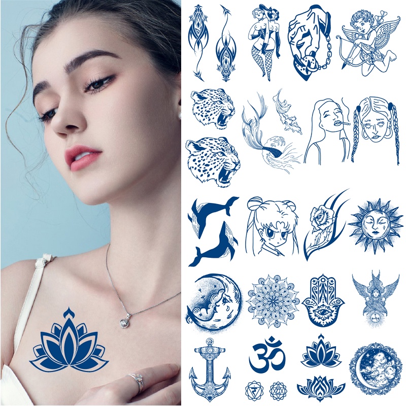 Hình xăm dán MANYUE chống thấm nước lâu trôi tùy chọn họa tiết phong cách hiện đại