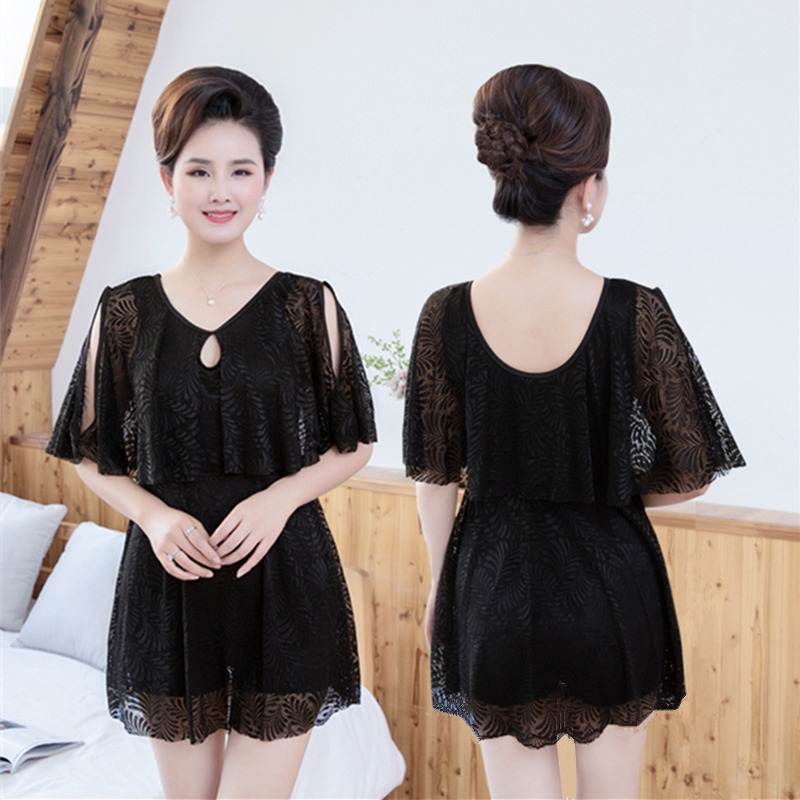 Bộ Đồ Bơi Tay Ngắn Kiểu Dáng Trẻ Trung Cho Phụ Nữ Trung Niên | BigBuy360 - bigbuy360.vn