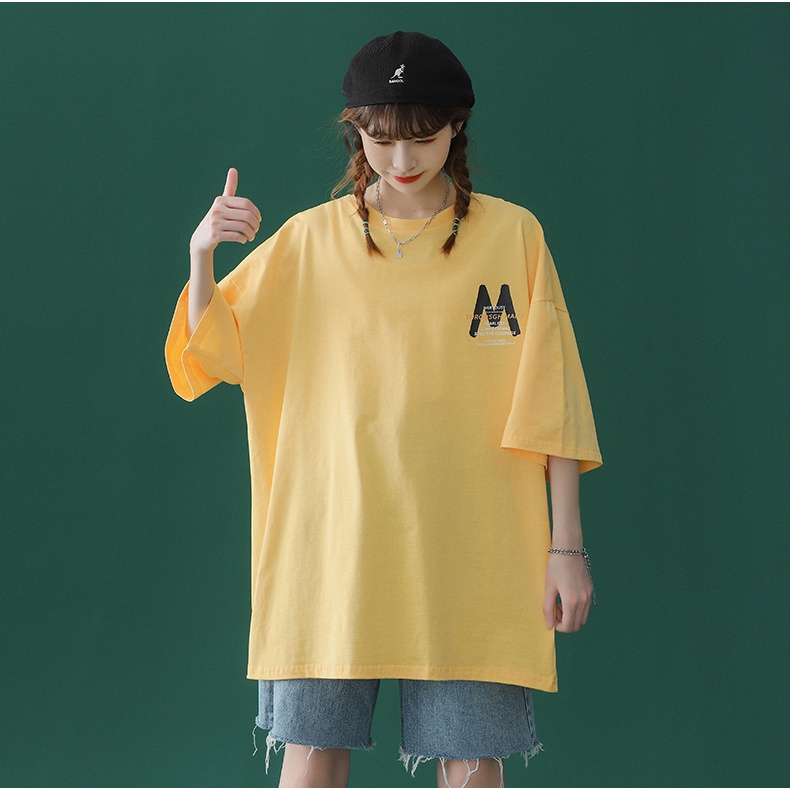 Áo thun IFNICEFUTURE cotton cỡ lớn tay ngắn in hình thời trang phong cách Hong Kong cho nam nữ
