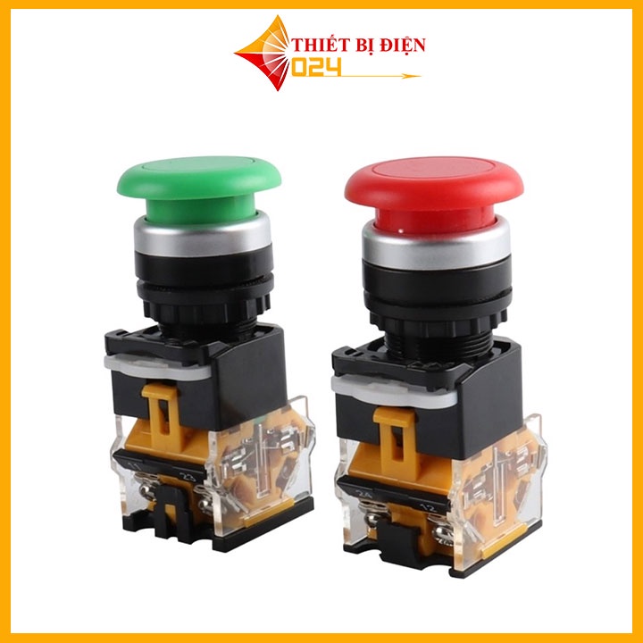 Nút Bấm Khởi Động LA38-11M 22mm Nhấn Nhả 1 Đóng-1 Mở