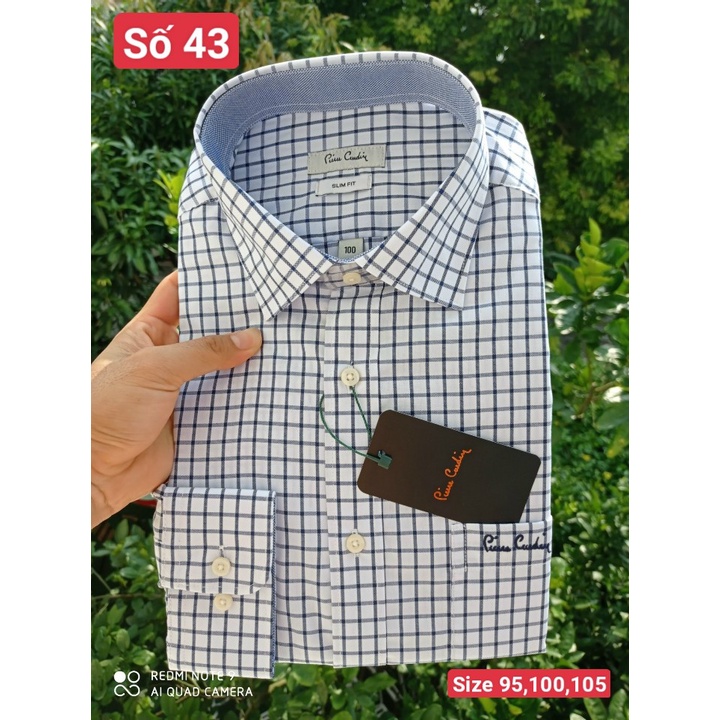 Size 105  các màu áo sơ mi dài tay Pie xuất Hàn lịch sự chất đẹp mẫu mới