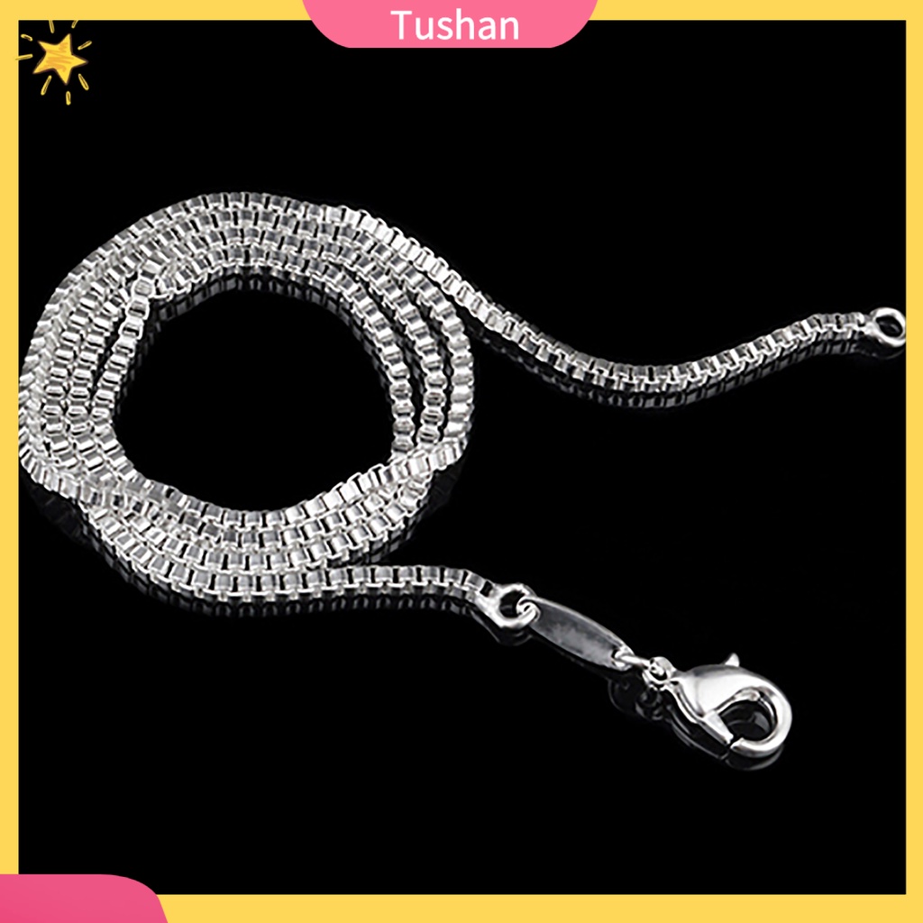 Vòng cổ bạc 925 trang sức 16 "18" 20 "22" 24 " 1.4mm cho nam nữ