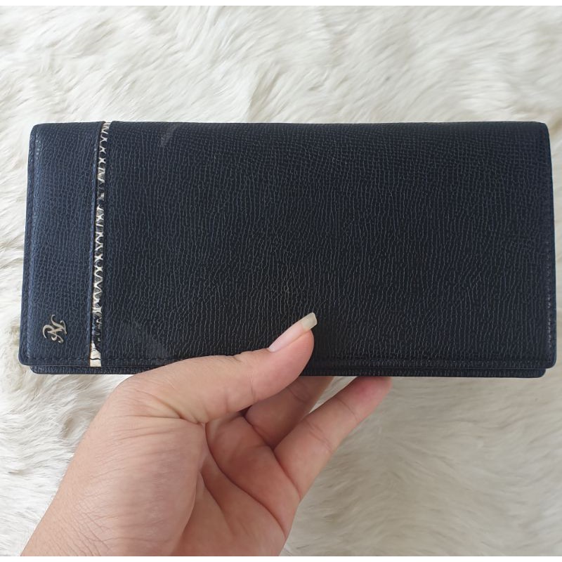 Ví da thật dáng gấp đứng