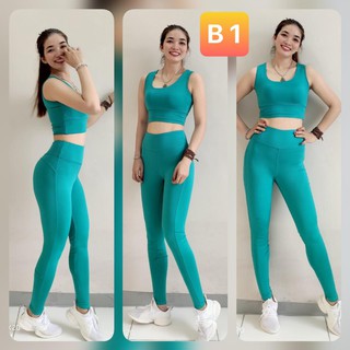 Set bộ đồ tập croptop bó (yoga, gym,...)