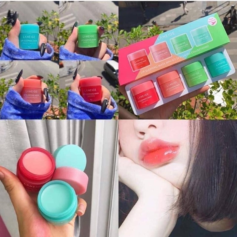 Set ủ môi LAN::EI::GE lip SLEEPING MINI