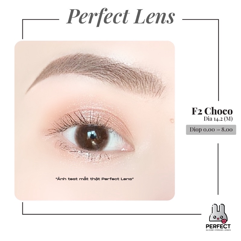 Lens ẢNH MẮT THẬT , Kính Áp Tròng F2 CHOCO Có Độ Cận và Không Độ , DIA 14.2 M , Dành Cho Nhạy Cảm Giá Sale