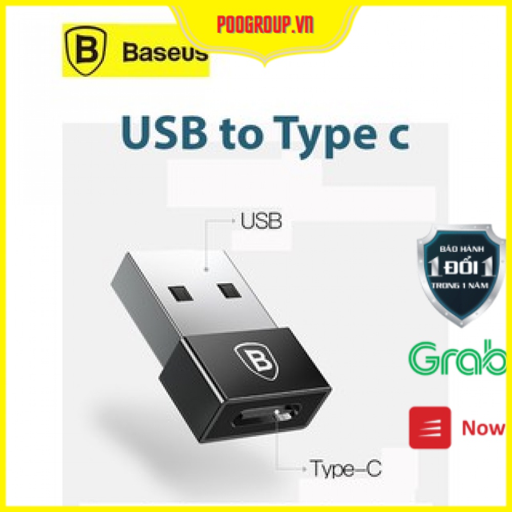 &lt;Chính Hãng Baseus &gt; Đầu Chuyển Đổi OTG USB To Type-C  Và Ngược Lại Có Bảo Hành poogroup