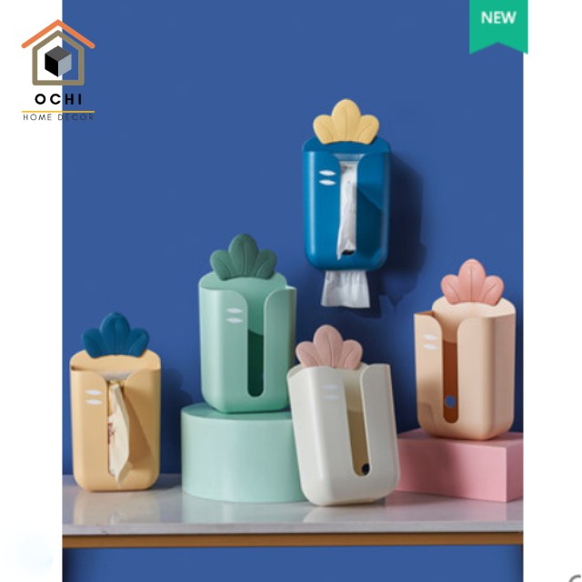 [LOẠI ĐẸP]Hộp Đựng Khăn Giấy Dán Tường Đa Năng, Tiện Ích Nhiều Màu Mắc