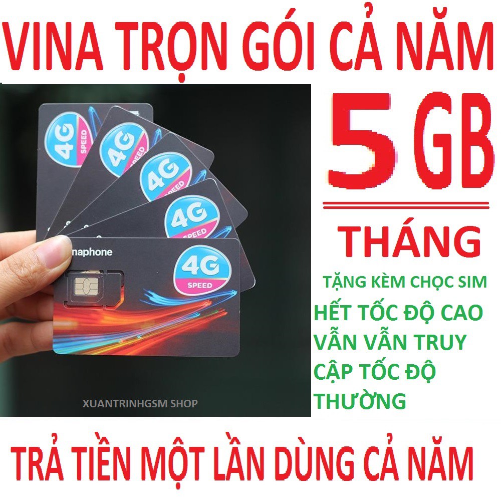 Rẻ Nhất Sim Vina 5gbtháng Tốc độ Cao Chuyên Vào Mạng Trọn Gói 1