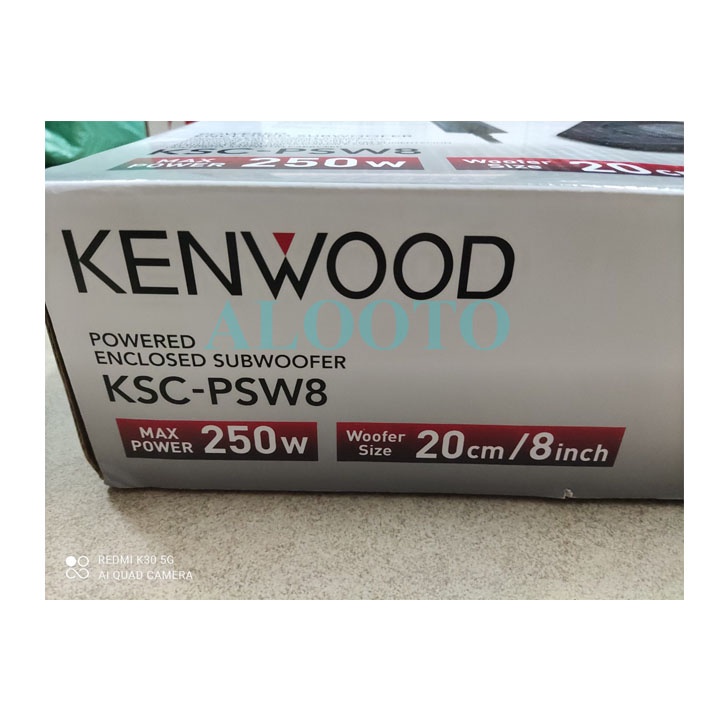 Loa Siêu Trầm KENWOOD KSC-PSW8  - Loa Sub Gầm Ghế Công Suất 250W Cực Khoẻ Dùng Cho Ô Tô Xe Hơi