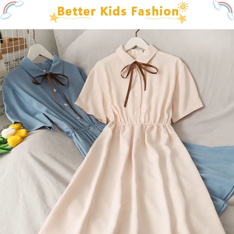 Đầm Thời Trang Mùa Hè Phong Cách Nhật Bản Dành Cho Bé Gái 12-13 - 16 Tuổi