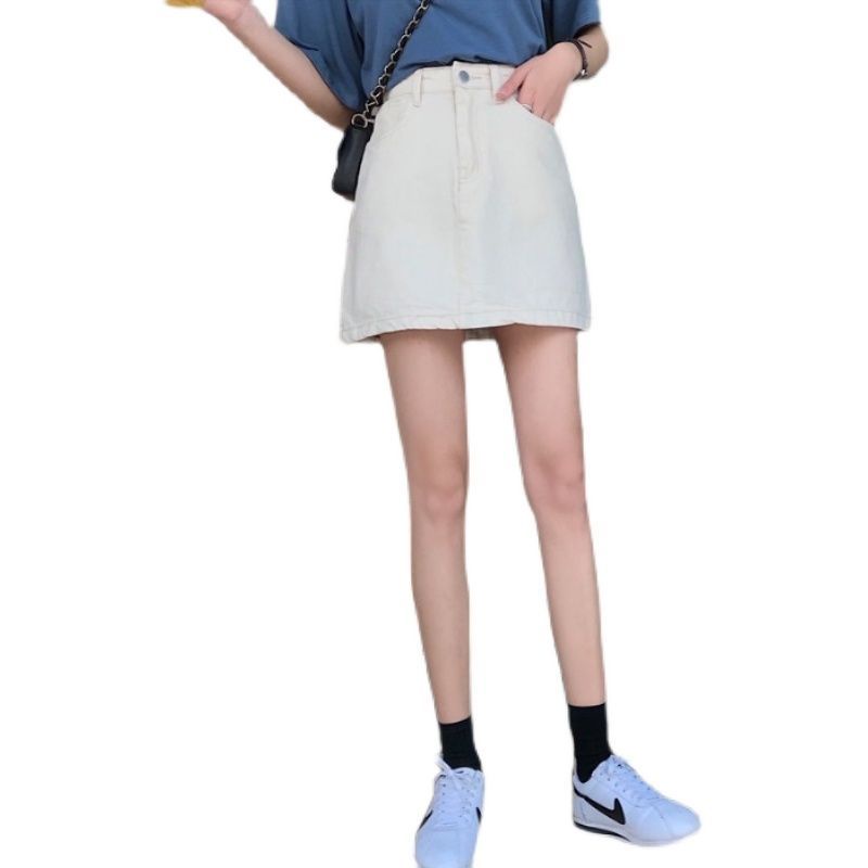 Happy-store  Quần Giả Váy denim Lưng Cao Dáng Ôm Thời Trang Hàn Quốc Quyến Rũ Cho Nữ