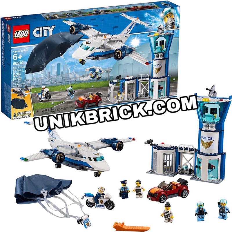 Lego UNIK BRICK City 60210 Sky Police Air Base Trạm cảnh sát bầu trời chính hãng .