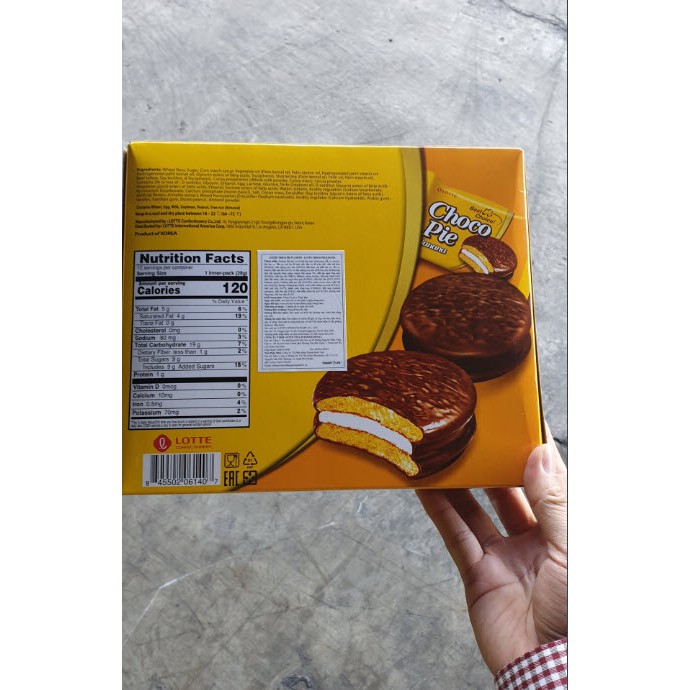 Bánh ChocoPie Lotte Chuối Hộp 12 cái 336g