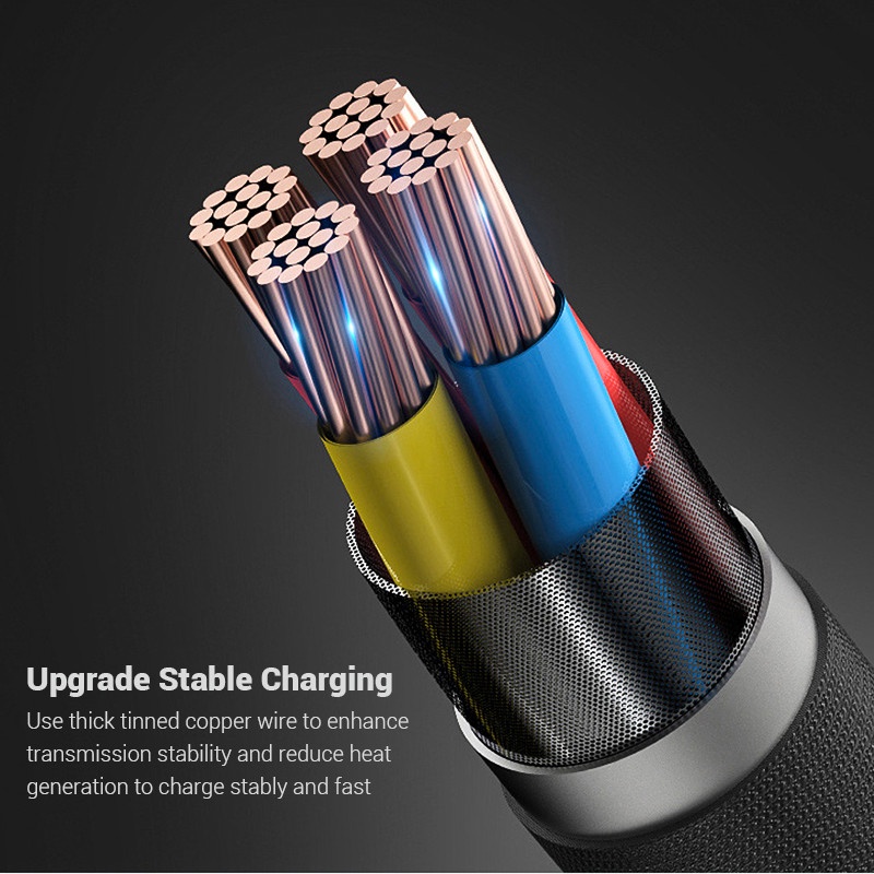 Dây Cáp Sạc Nhanh 5A 3 Trong 1 Micro Usb / Type-C / IP Android