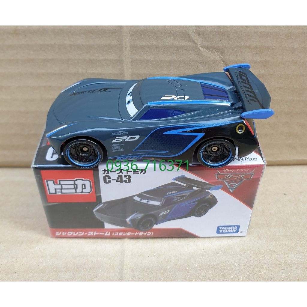 Mô hình xe đua màu xanh đen tomica Nhật Bản có hộp