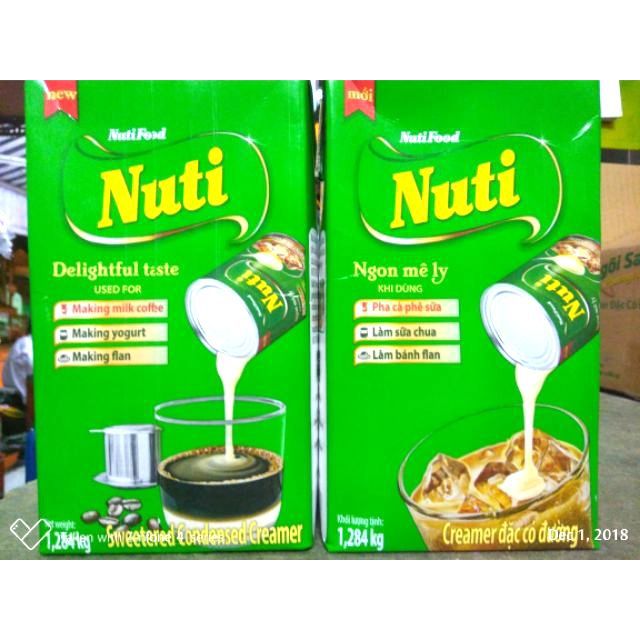 Sữa đặc Nuti xanh/đỏ 1.284kg