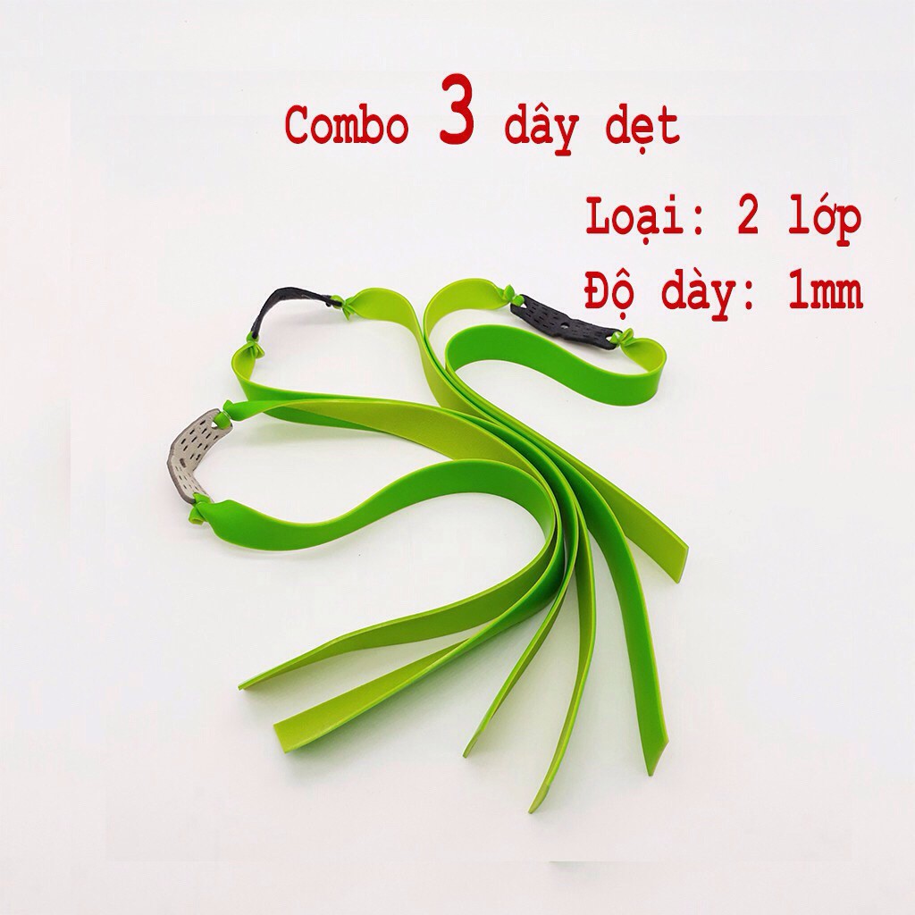 Combo 3 dây dẹt  Loại 2 Lớp 1mm  Chuyên Dụng Dành Cho Ná Cao Su