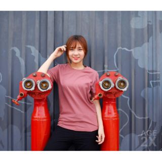 Áo thun unisex màu xí muội đốm AGE2X