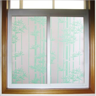 1M Decal dán kính mờ khổ 45cm có sẵn keo - trúc xanh lợt