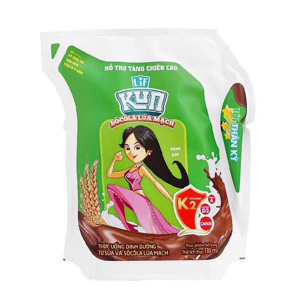 Thùng 24 Bịch Sữa Trái Cây Kun - 24 bịch x 110ml ( Giá trừ Km )