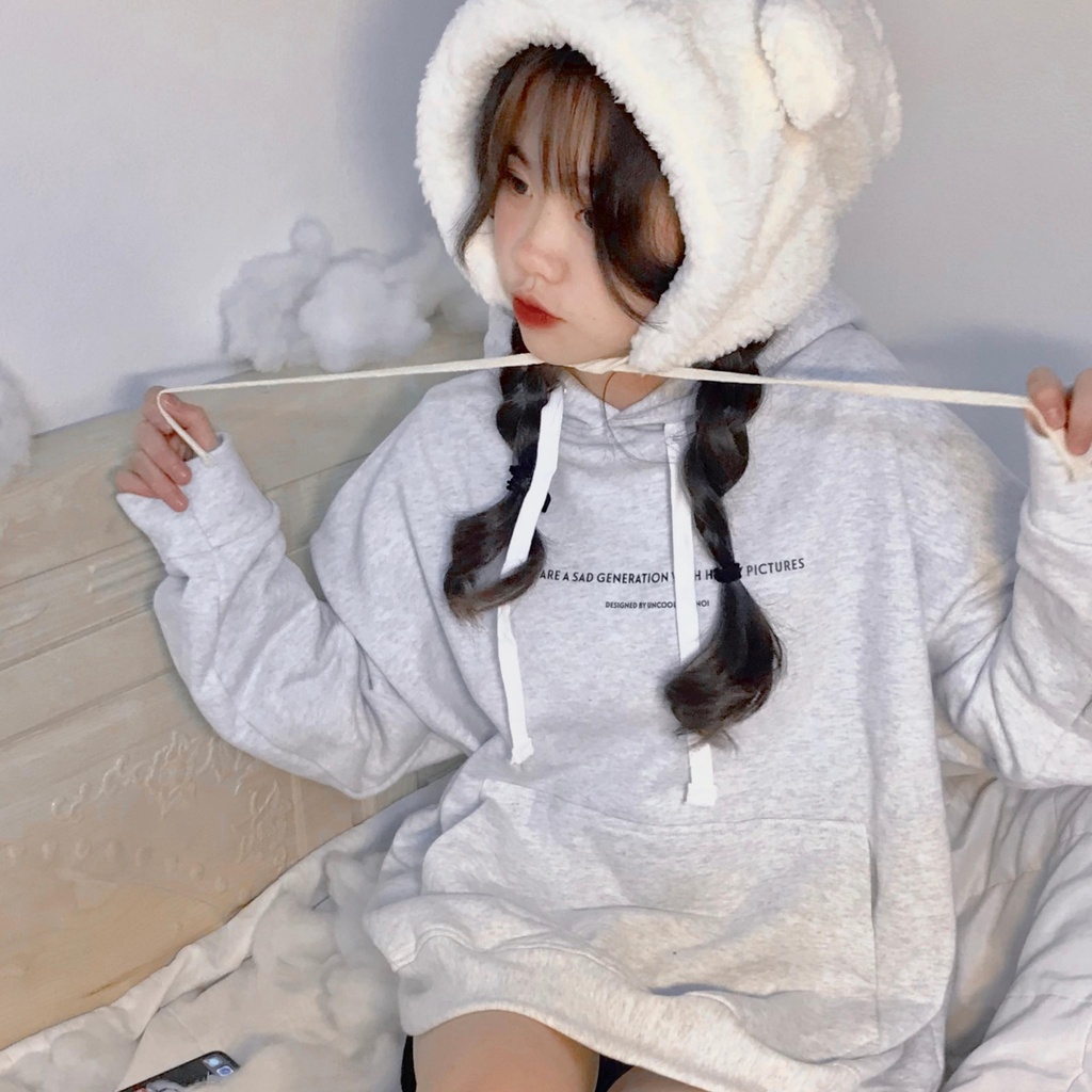 (Có clip) Áo hoodie nỉ bông DEUNCOOL BASIC ver 1.0 - Màu Grey Light - 100% cotton mềm mịn cho nam nữ - ẢNH THẬT | BigBuy360 - bigbuy360.vn
