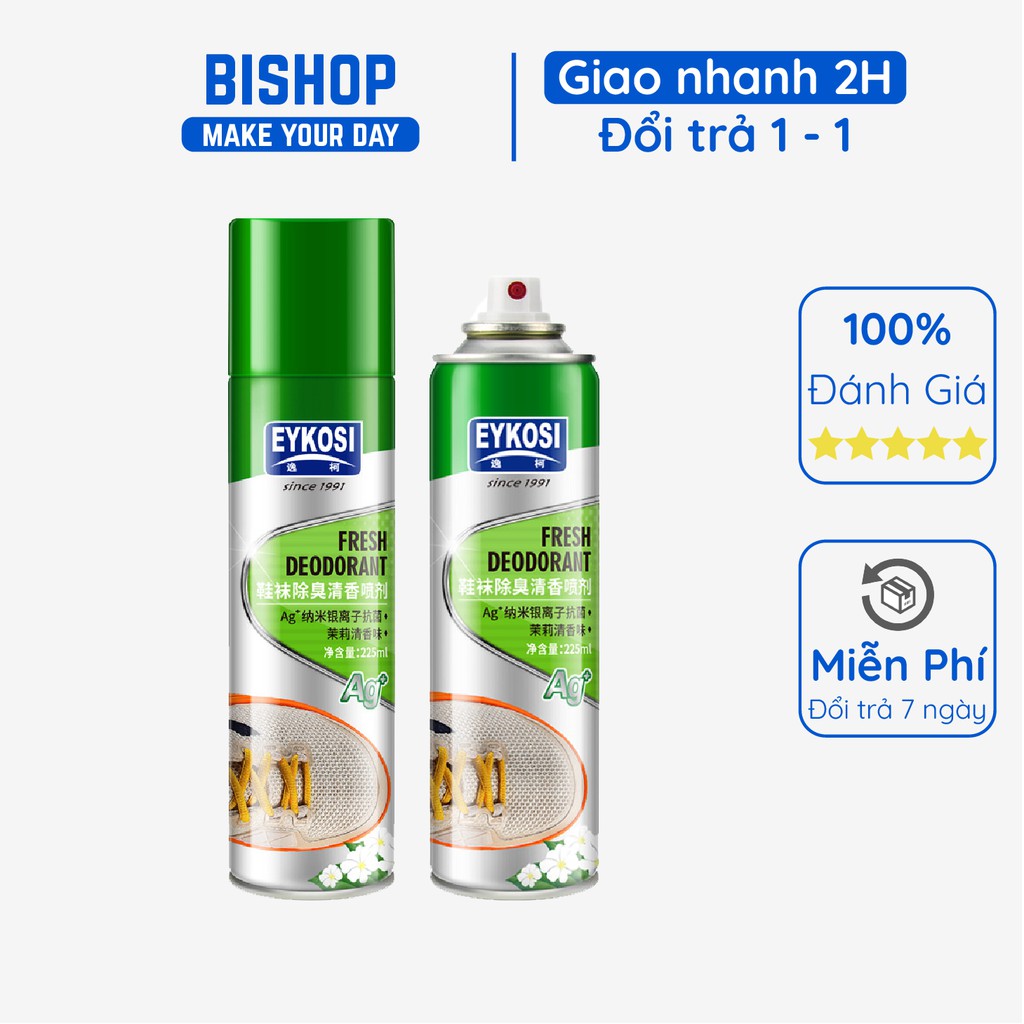 Xịt Khử Mùi Giày Nano Bạc Loại Bỏ Mùi Hôi Diệt Khuẩn BISHOP