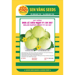 0.1 gr HẠT GIỐNG DƯA LÊ SIÊU NGỌT F1 SV207