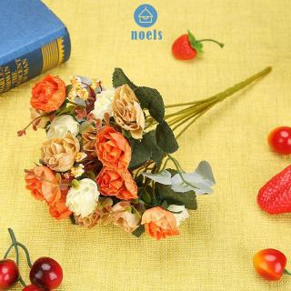 Cành hoa 21 bông hồng khô nhân tạo trang trí xinh xắn