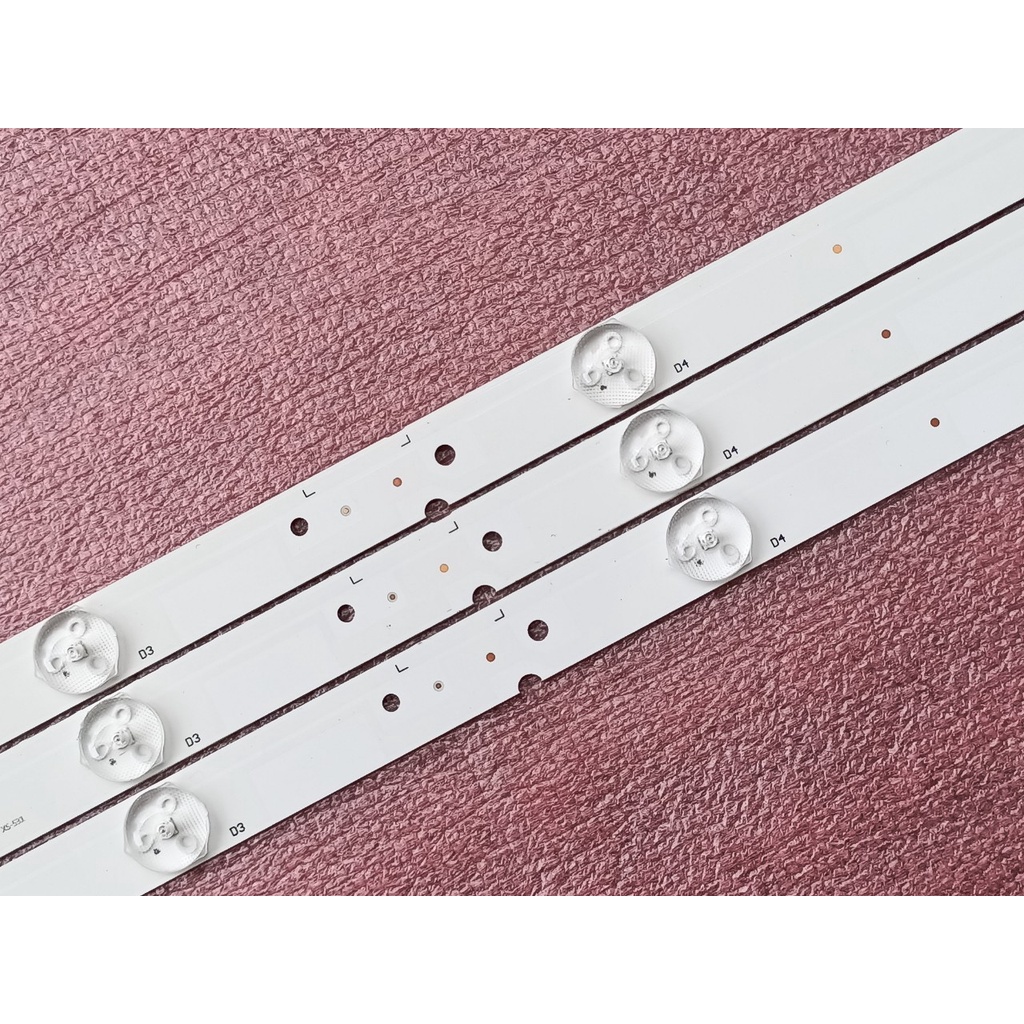THANH LED TIVI SHARP 32LE185 32LE260 32LE265 A-HWCQ32D676 HÀNG MỚI 100%, BỘ 3 THANH, MỖI THANH 6 BÓNG 3V, DÀI 63,3cm