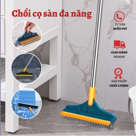 Chổi Chà Sàn Nhà Tắm Thông Minh Thiết Kế Đầu Gạt Nước Và Đầu Chổi Xoay 120 Độ Quét Nhà Siêu Sạch Mọi Góc Bẩn