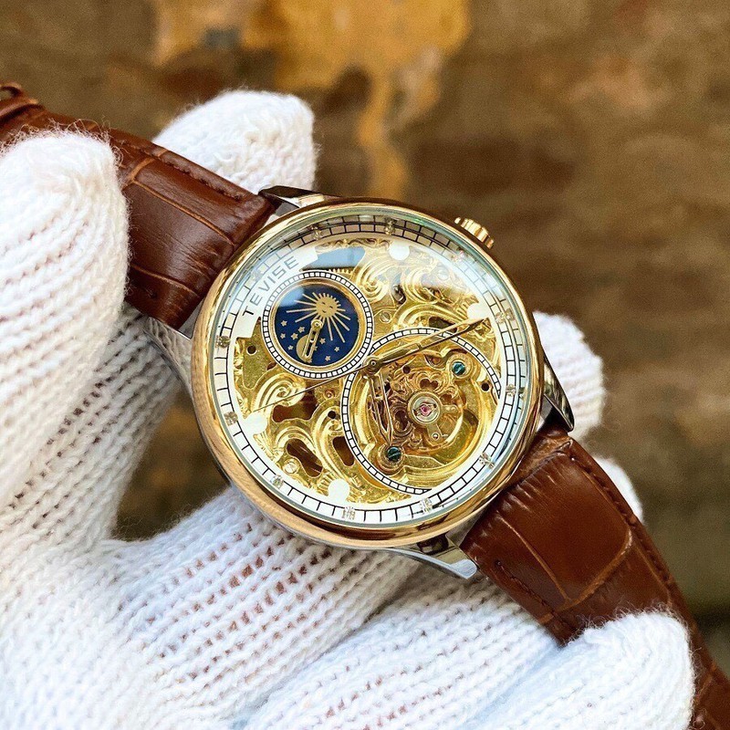 ĐỒNG HỒ NAM TEVISE AUTOAMTIC LỘ MÁY CAO CẤP DÂY DA (TẶNG KÈM HỘP) | BigBuy360 - bigbuy360.vn