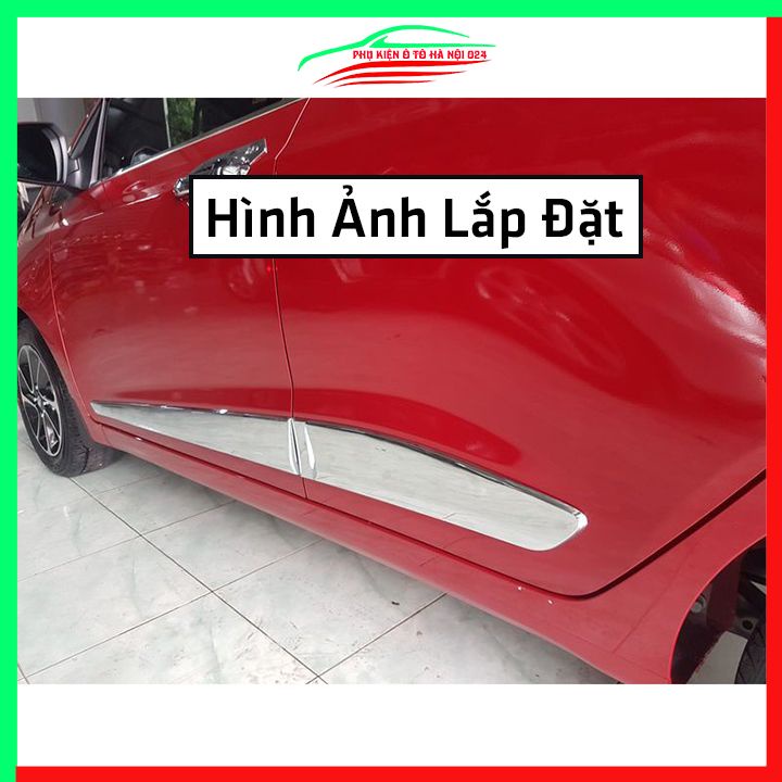 Bộ ốp nẹp sườn i10 2019-2021 Hatch Back mạ crom trang trí làm đẹp xe