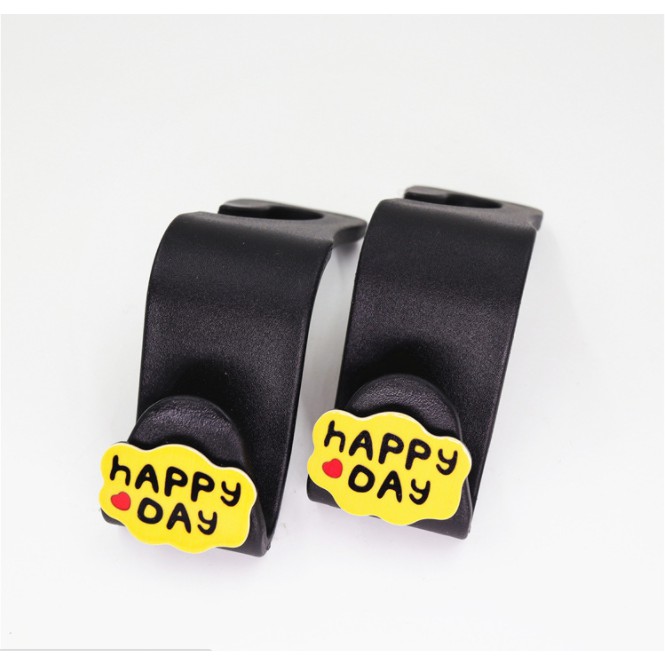 Bộ 2 móc treo đồ sau ghế Ô Tô chữ HAPPY DAY và nhiều hình dễ thương - D&amp;A Shop