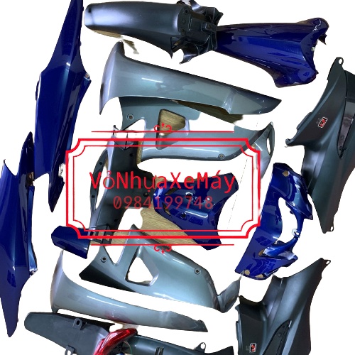 (HOT ) Dàn áo xe Wave RS màu Xanh Tím- wave alpha - wave s100, WAVE đời 2006 đến 216 máy 100-50cc -nhựa ABS nguyên sinh
