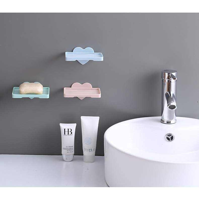 Giá Để Xà Phòng Gắn Tường Tiện Lợi Cho Nhà Tắm Hình Trái Tim