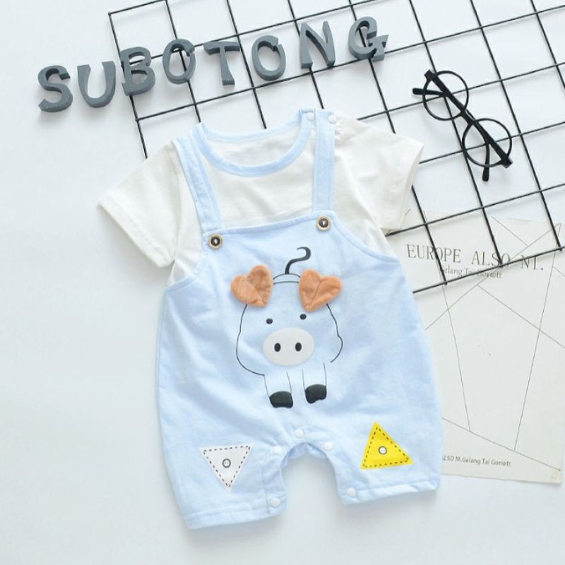 Body Đùi Cộc Tay Cho Bé Trai Bé Gái Dễ Thương Vải Cotton Mềm Mịn Cho Bé 3-12kg