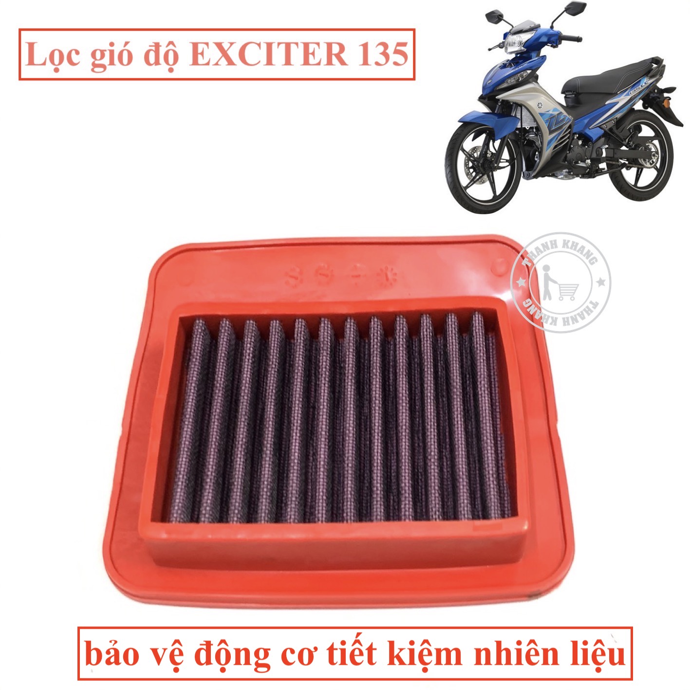 Lọc gió độ EXCITER 135 bảo vệ động cơ tiết kiệm nhiên liệu ưu việt,hàng cực kỳ chất lượng CGV283-EX135